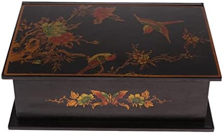 תיבת תכשיטים קופסת עץ דקורטיבית דפוס פרחים וינטג 'קופסאות אחסון מזכרת סגנון סיני למתנות, קישוטים לבית נשים