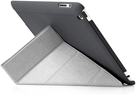 מארז iPad של פיפטו אוריגמי 2/3/4 דור עם 5 ב 1 מעמד ושינה אוטומטית/פונקציית ערות אפור