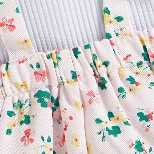 בנות תינוקות שרוול זבוב צמרות חולצות טריקו הדפסים פרחוניים מנתחים מכנסיים קצרים תלבושות תלבושות לבגדי תינוקות ערכות מתנה