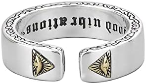 בציר הורוס אלוהים של עין טבעת גותי פאנק היפ הופ טבעת מתכוונן נתח הורוס טבעת נירוסטה אלוהים של עין טבעת עבור גברים ונערים