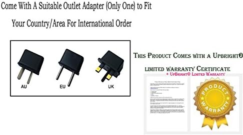 Upbright 12V AC/DC מתאם תואם ל- Ventrurer PLV 16100 PLV16100 10 LCD דיגיטלי מסך שטוח טלוויזיה PVS19377IR PVS19377 IR נגן DVD לשתייה 9VDC