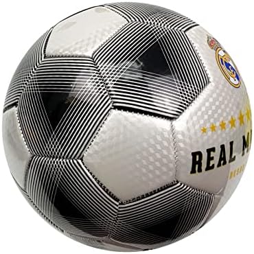 סמל ספורט תואם ריאל מדריד כדורגל כדור, מורשה אמיתי מ ' לבן / שחור כדור 5