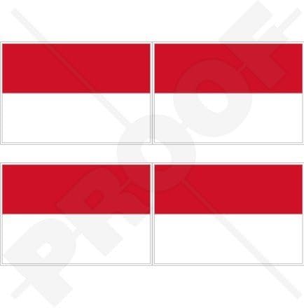 דגל מונאקו מונטה קרלו 2 מדבקות פגוש ויניל-הלמה, מדבקות x4