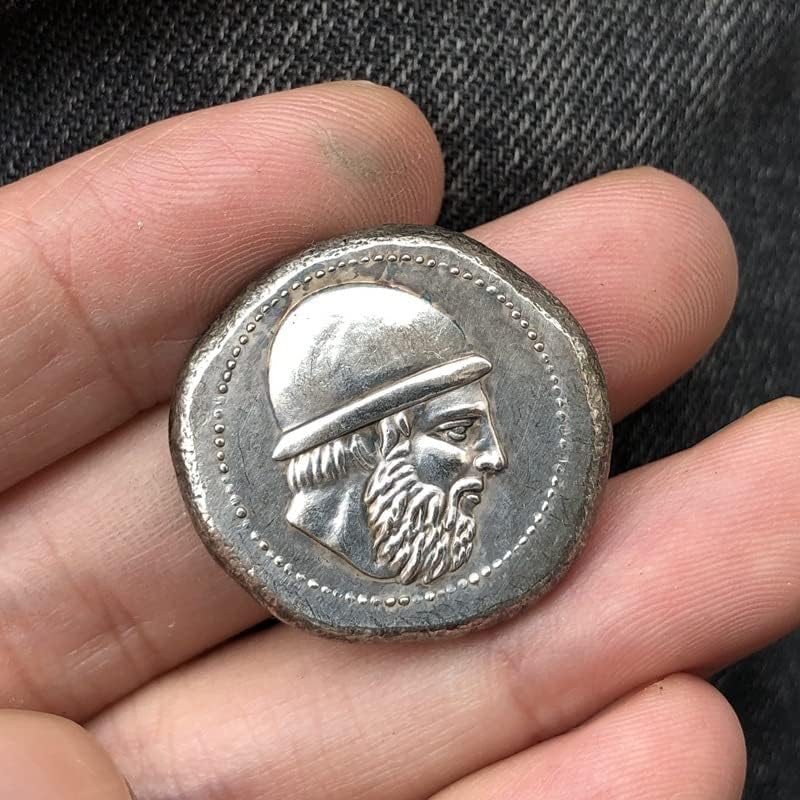 מטבעות יווניות פליז מכסף מלאכות עתיקות מצופות מטבעות זיכרון זרות בגודל לא סדיר סוג 65
