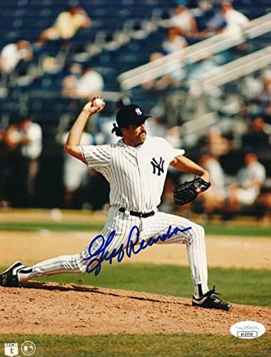 ג'ף רירדון חתימה 8x10 צילום ניו יורק ינקי JSA - תמונות MLB עם חתימה