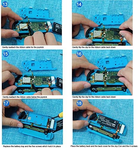 ערכת תיקון מקל אגודל של ג'ויסטיק דו-מארז עם 2 חבילות למתג נינטנדו/מתג מודל OLED/מתג בקר Lite Joy-Con-כלים לתיקון הסחף Y1.5/+1.5 כלי מברג/חטט