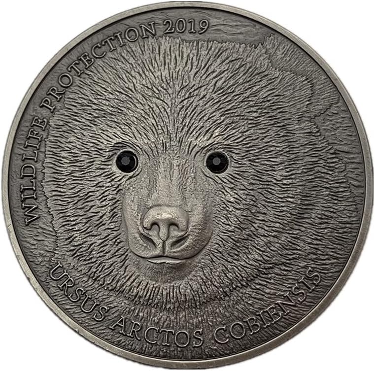 2019 גובי דוב בעלי חיים דוב בעלי חיים מונגולי עתיק מטבע מטבע זיכרון מטבע מלאכה 500 מתנה טוגריק